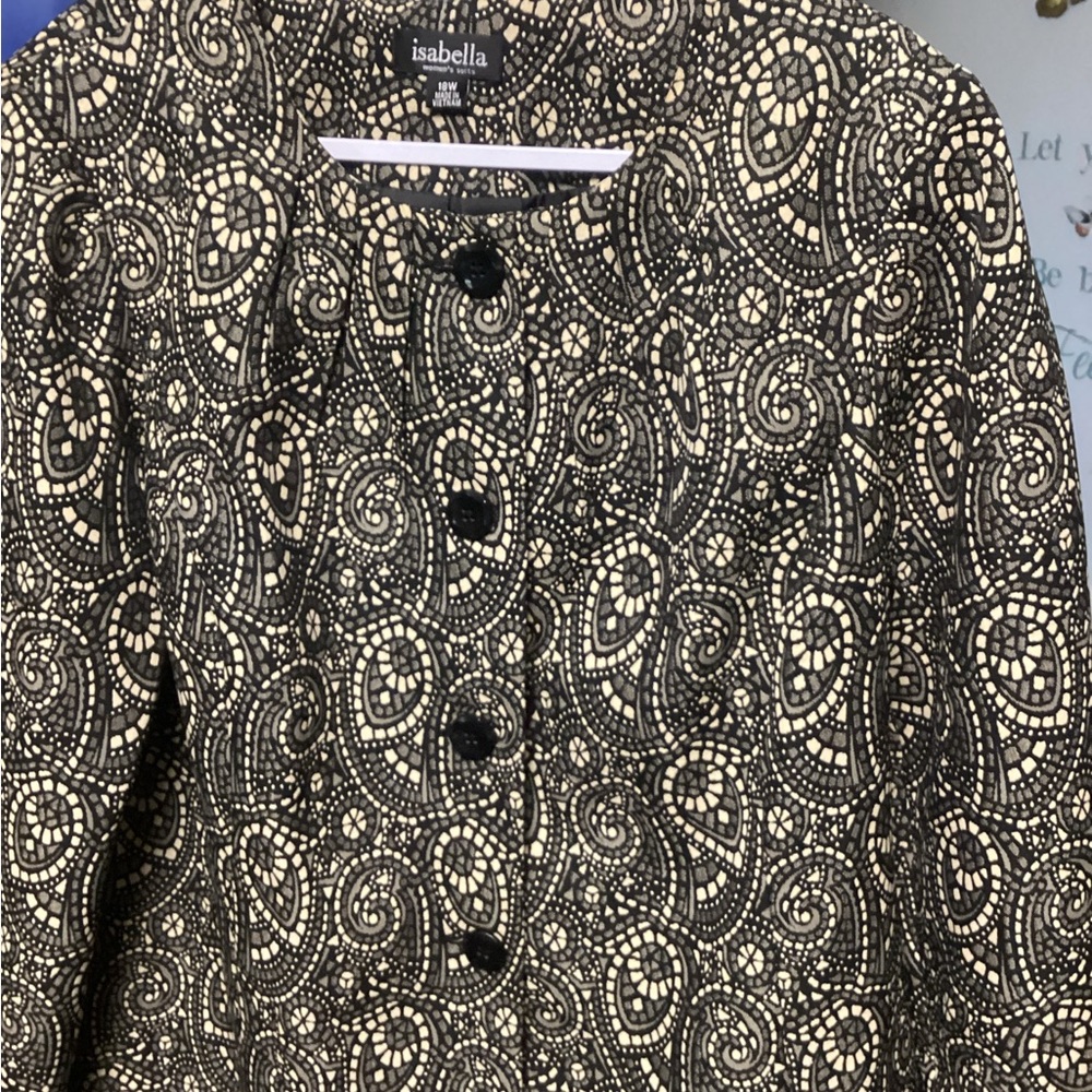 Isabella Black and Cream Women's Blazer